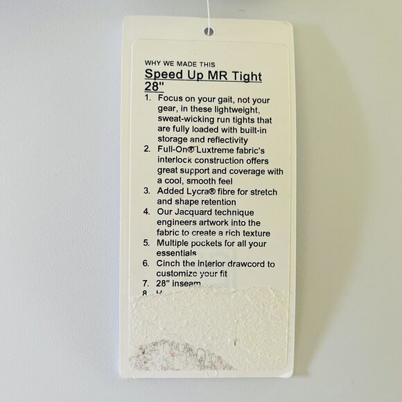 LULULEMON ATHLETICA Knit Heathered Black Speed Up MR Tight 28" Leggings - US 6 - Picture 9 of 9